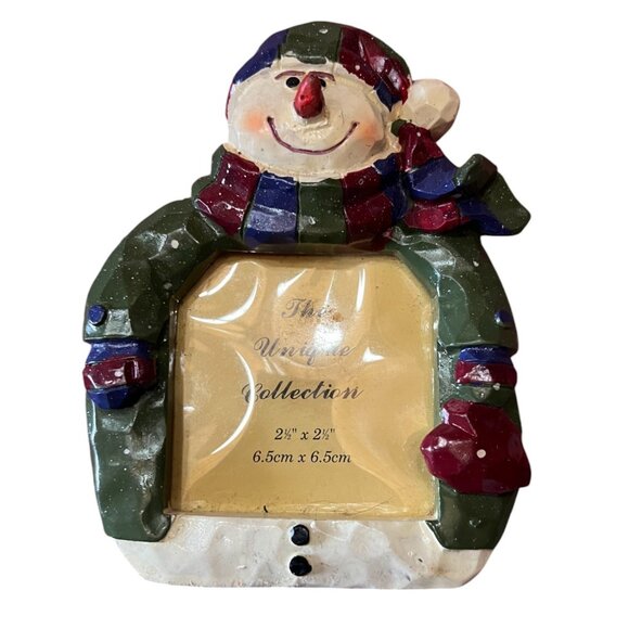 Lot of 4 Snowmen: Thermometer, Photo Frame, Tin, Figurine - Picture 9 of 11